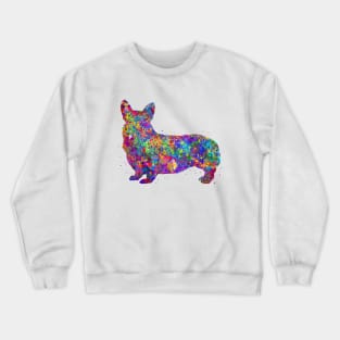 Pembroke Welsh Corgi dog watercolor Crewneck Sweatshirt